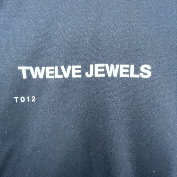 Twelve Jewels Principles of Life Track Jacket Medium Black White Stripe Varsity - Picture 7 of 7